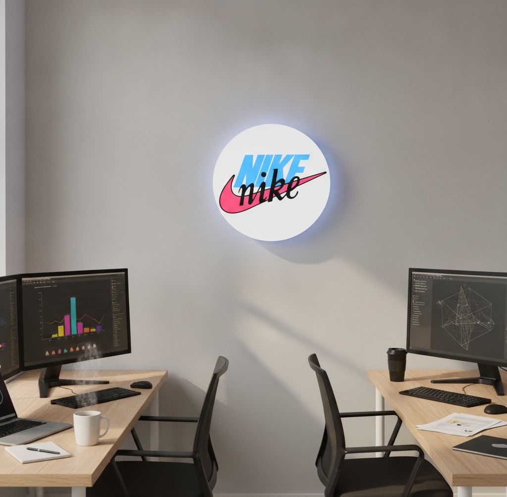Nike LED-Leuchte - Mockup