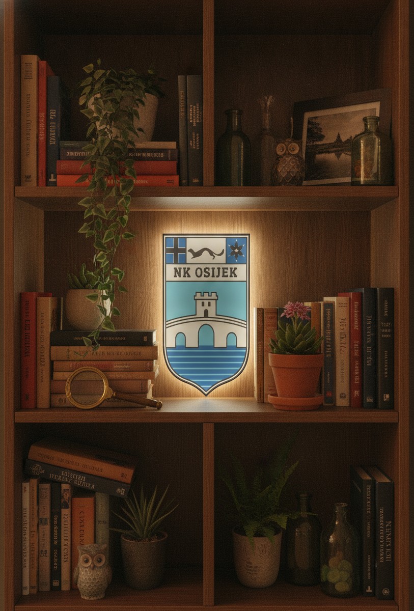 NK Osijek LED-Leuchtschild Wanddeko Fandeko Geschenk - Mockup