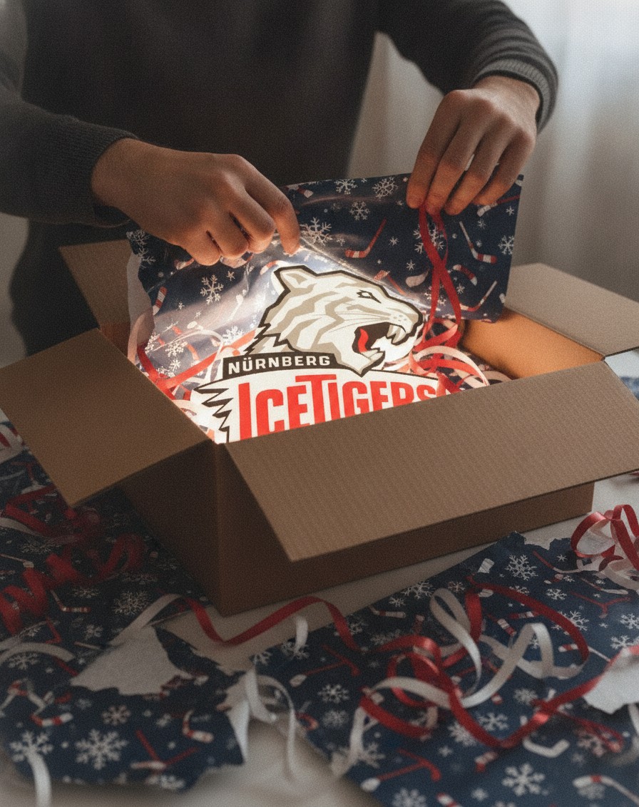Nürnberg Ice Tigers LED-Leuchtschild Wanddeko Fandeko Geschenk - Mockup