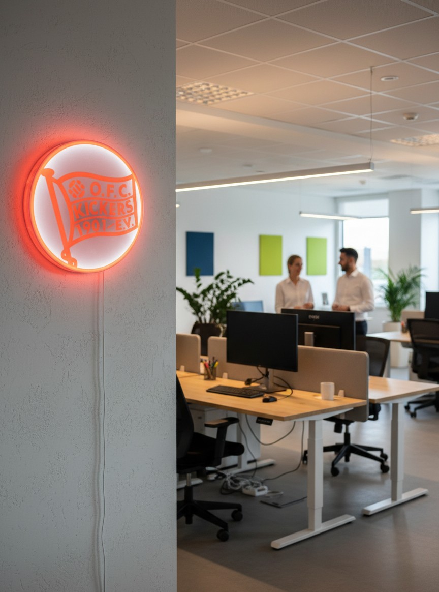 Offenbacher Kickers LED-Leuchtschild - Mockup