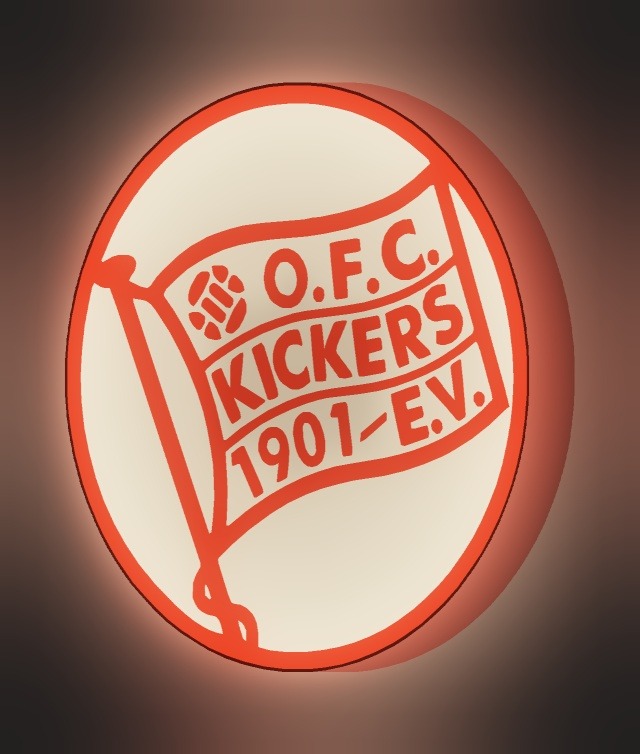 Offenbacher Kickers LED-Leuchtschild leuchtend