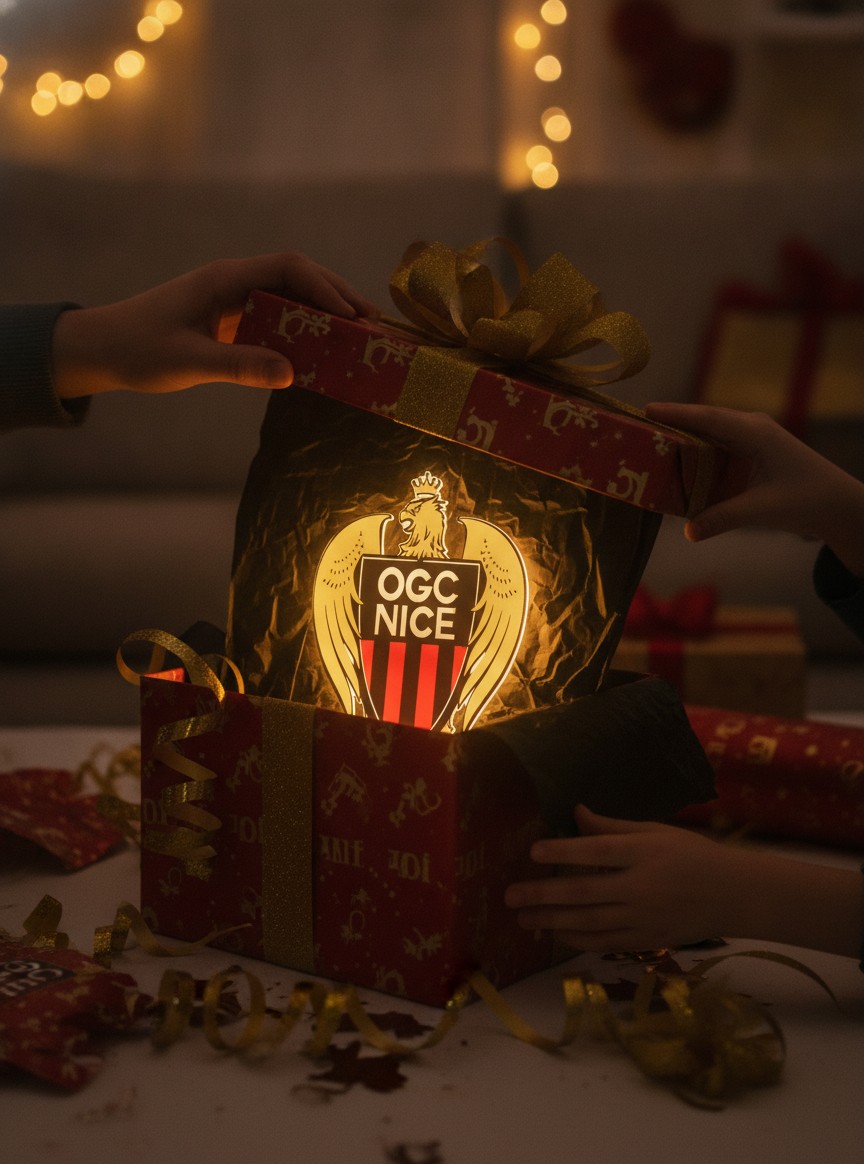 OGC Nizza LED-Leuchtschild Wanddeko Fandeko Geschenk - Mockup