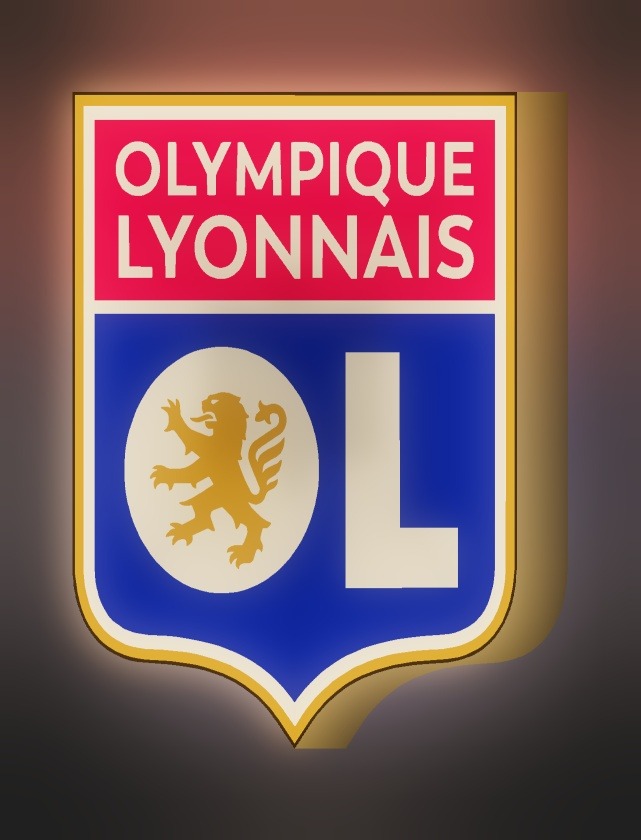 Olympique Lyon LED-Leuchtschild leuchtend