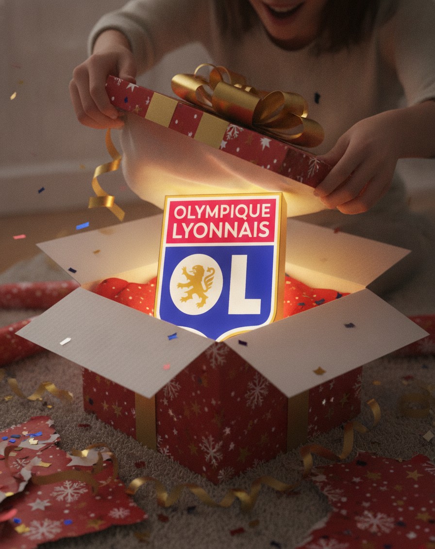 Olympique Lyon LED-Leuchtschild Wanddeko Fandeko Geschenk - Mockup