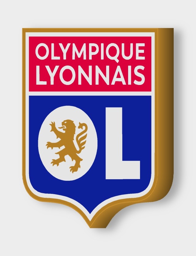 Olympique Lyon LED-Leuchtschild ausgeschaltet