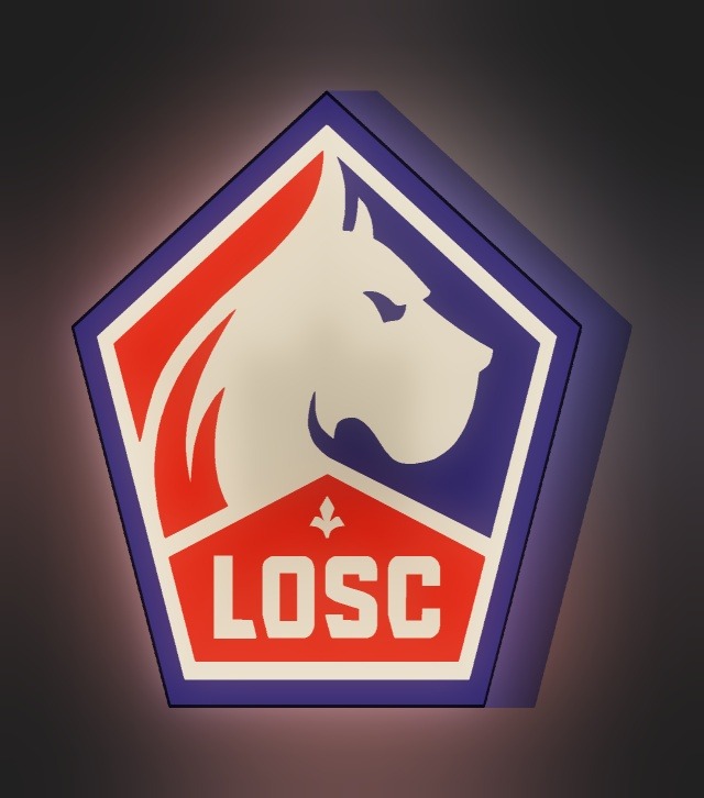 OSC Lille LED-Leuchtschild leuchtend