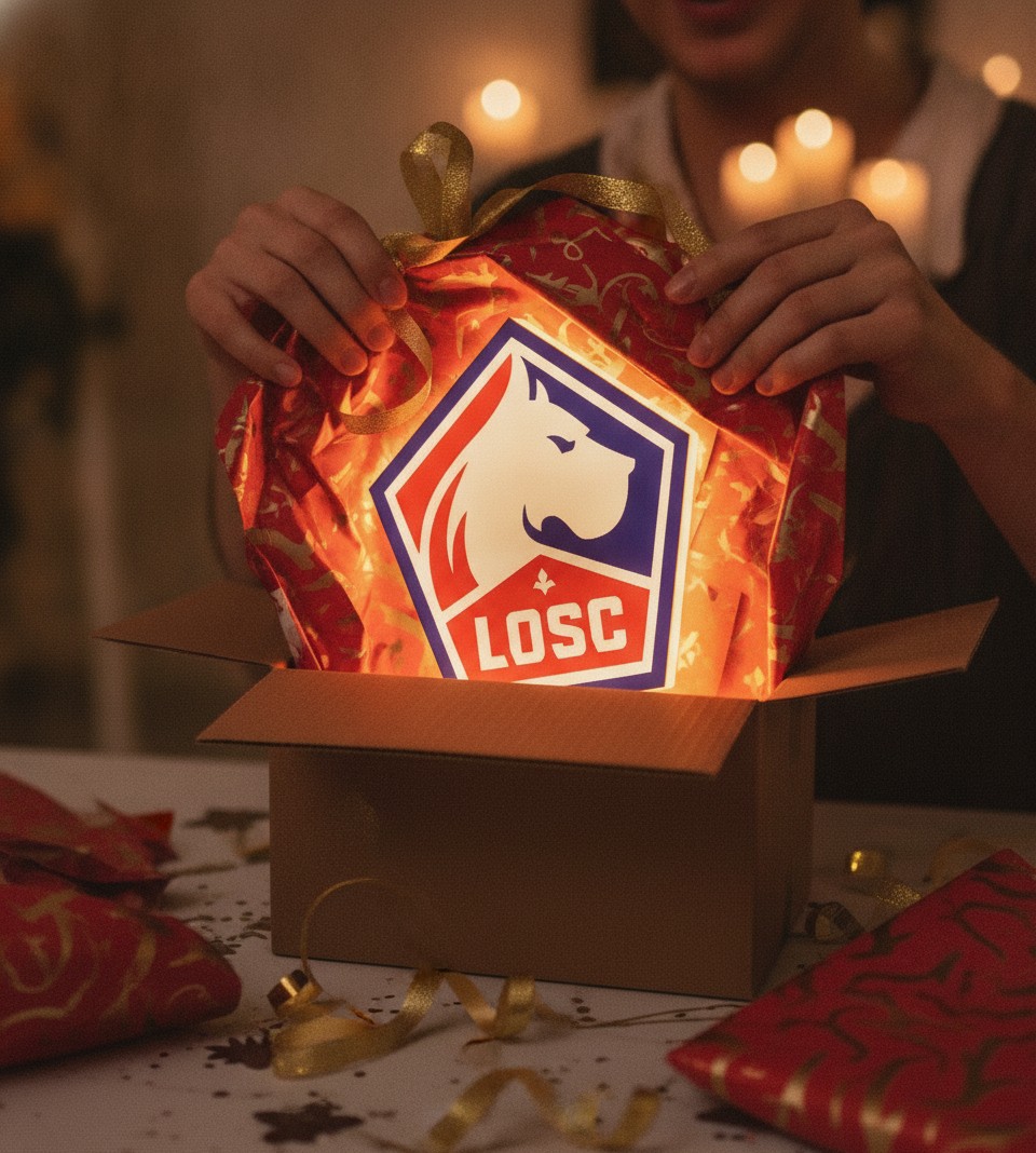 OSC Lille LED-Leuchtschild Wanddeko Fandeko Geschenk - Mockup
