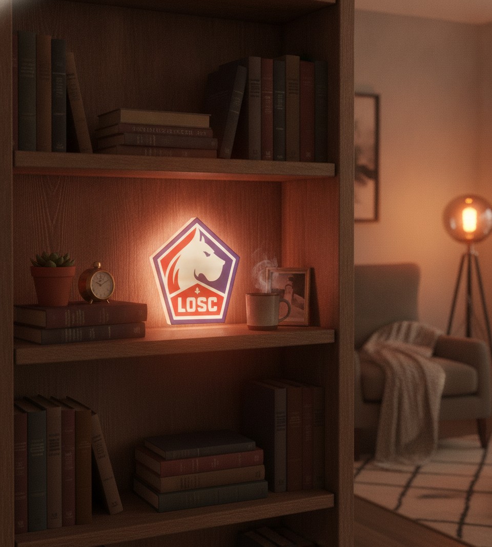 OSC Lille LED-Leuchtschild Wanddeko Fandeko Geschenk - Mockup