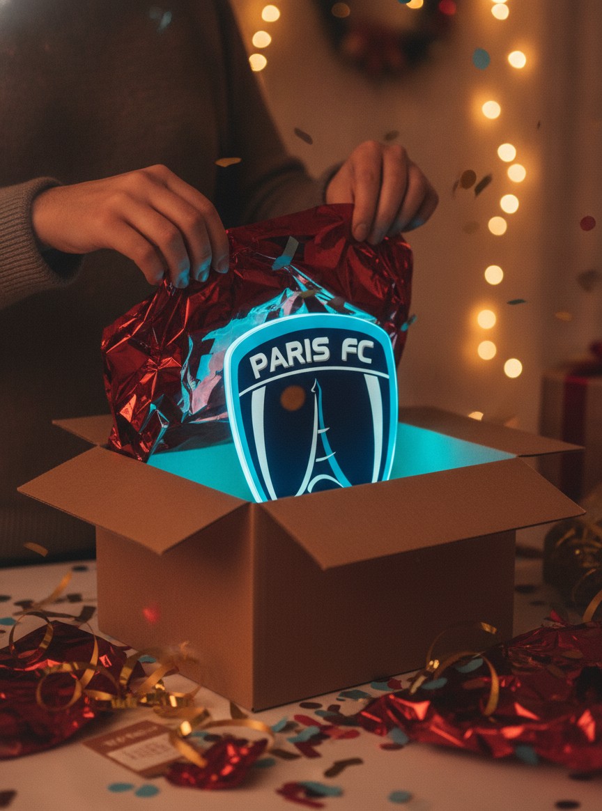 Paris FC LED-Leuchtschild Wanddeko Fandeko Geschenk - Mockup