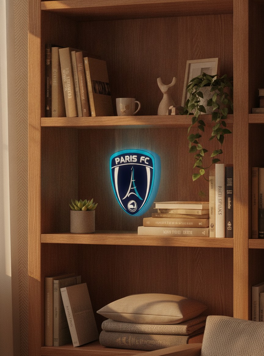 Paris FC LED-Leuchtschild Wanddeko Fandeko Geschenk - Mockup