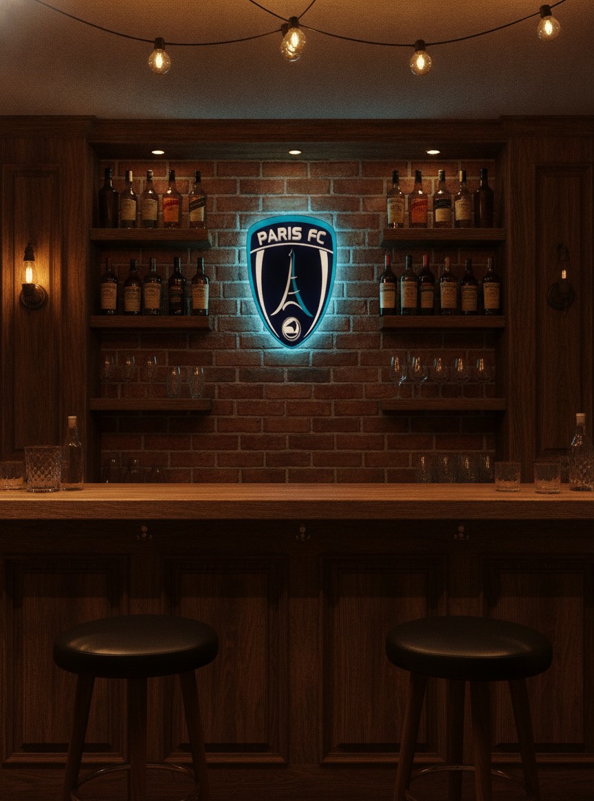 Paris FC LED-Leuchtschild Wanddeko Fandeko Geschenk - Mockup