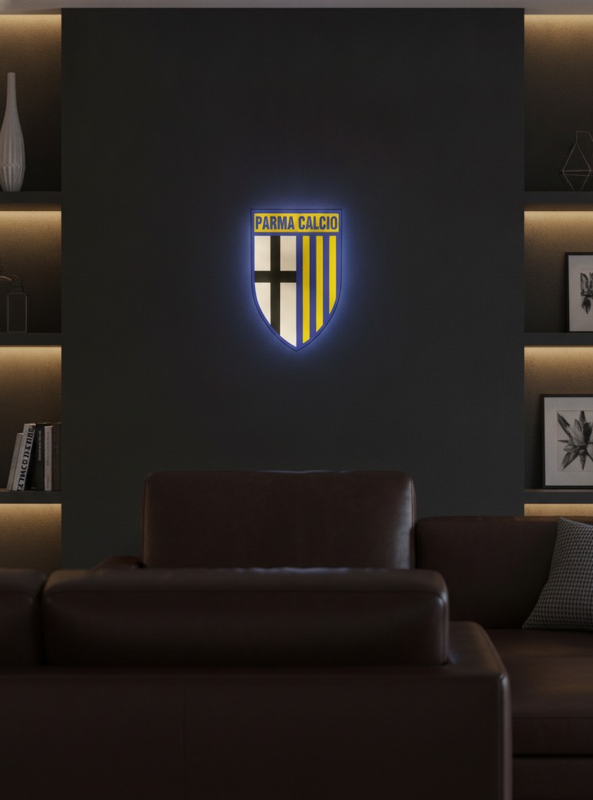 Parma Calcio LED-Leuchtschild Wanddeko Fandeko Geschenk - Mockup