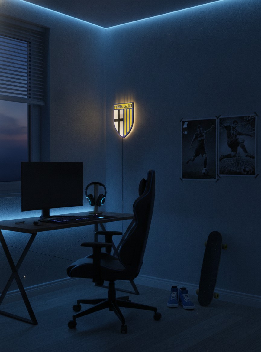 Parma Calcio LED-Leuchtschild Wanddeko Fandeko Geschenk - Mockup