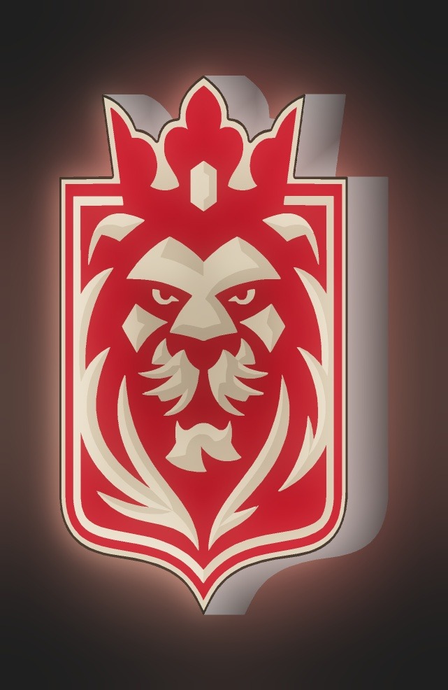 Prague Lions LED-Leuchtschild leuchtend