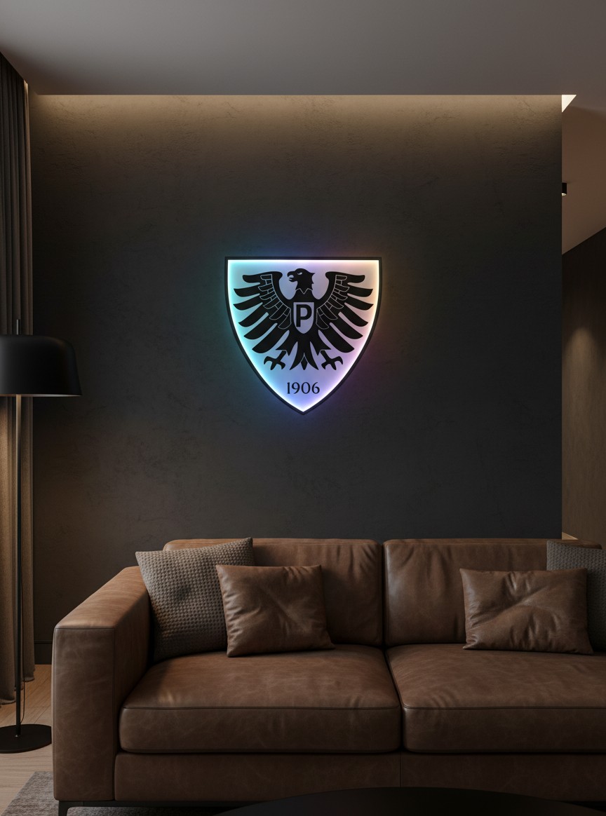 Preußen Munster LED-Leuchtschild - Mockup