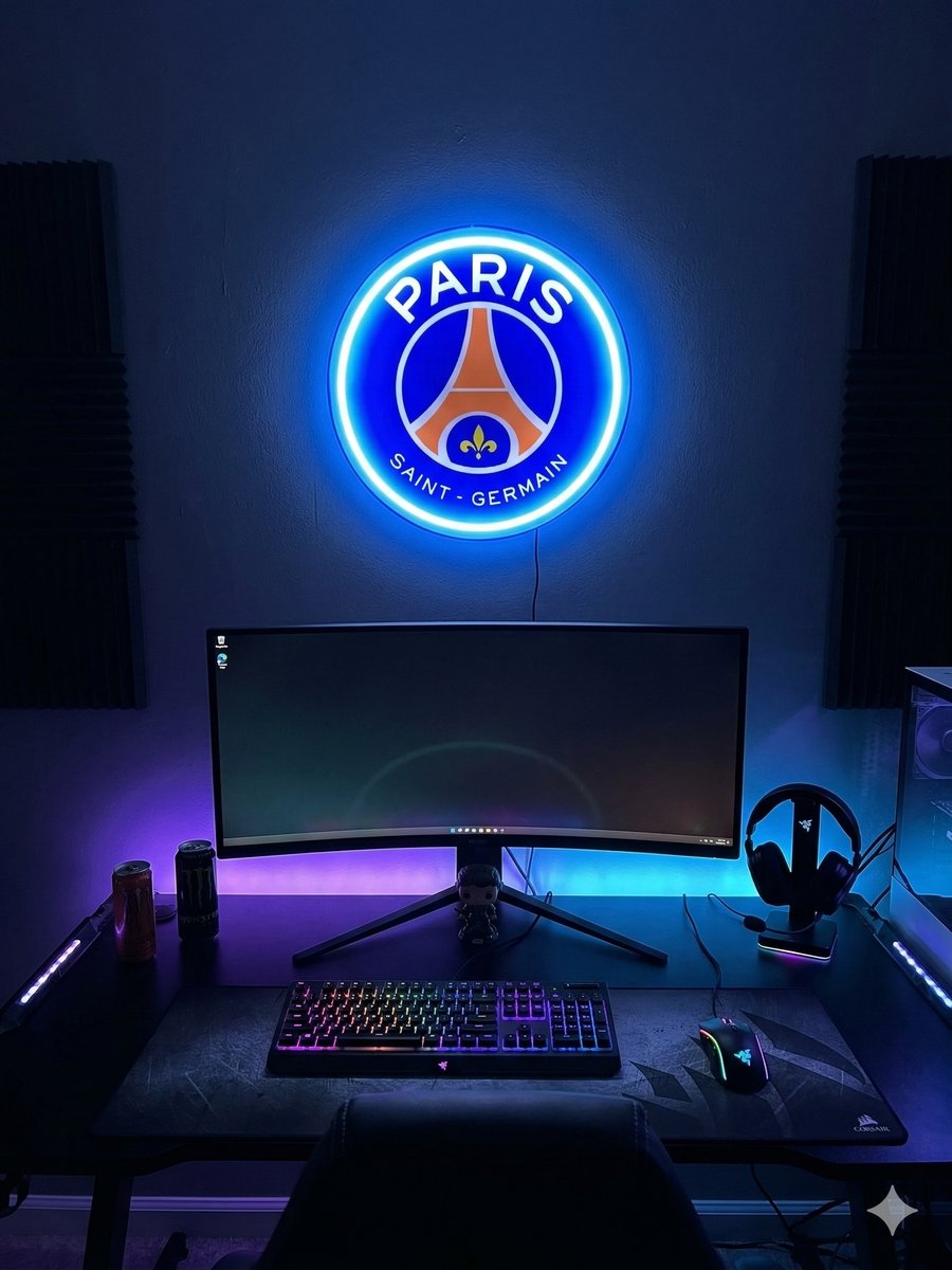 FC Paris Saint-Germain LED Leuchtschild