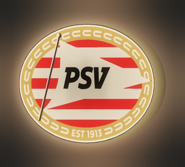 PSV Eindhoven LED-Leuchtschild leuchtend