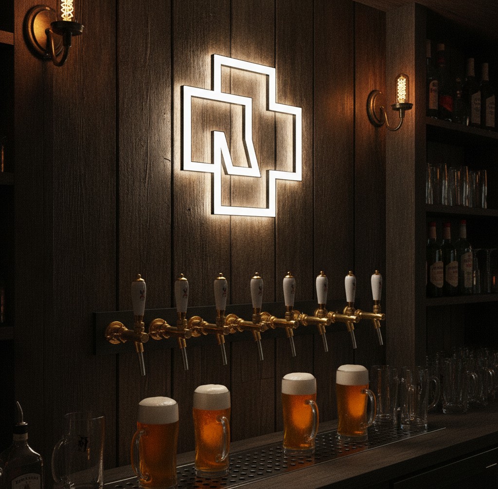 Rammstein LED-Leuchte (Motiv 3) - Mockup