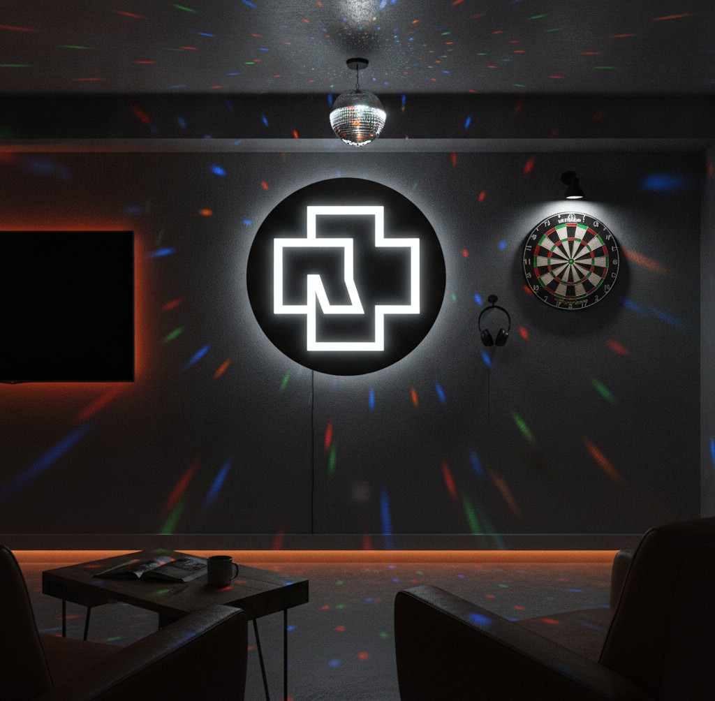 Rammstein LED-Leuchte (Motiv 3) - Mockup