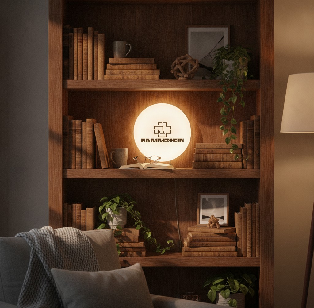 Rammstein LED-Leuchtschild Wanddeko Musik-Deko Geschenk - Mockup