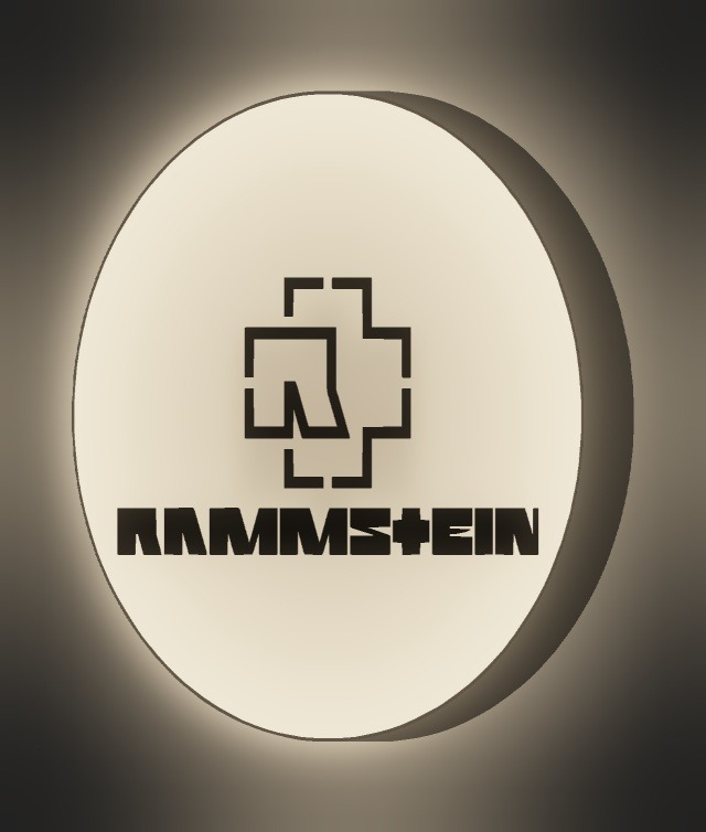 Rammstein LED-Leuchtschild leuchtend