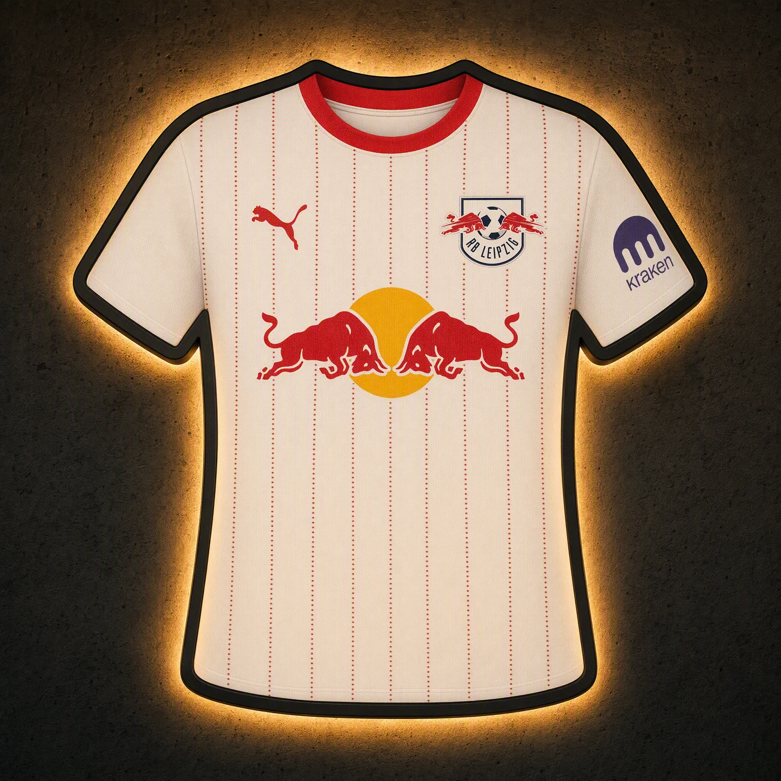 RB Leipzig Heimtrikot 2026/27 LED-Trikot-Lampe — Frontansicht, beleuchtet
