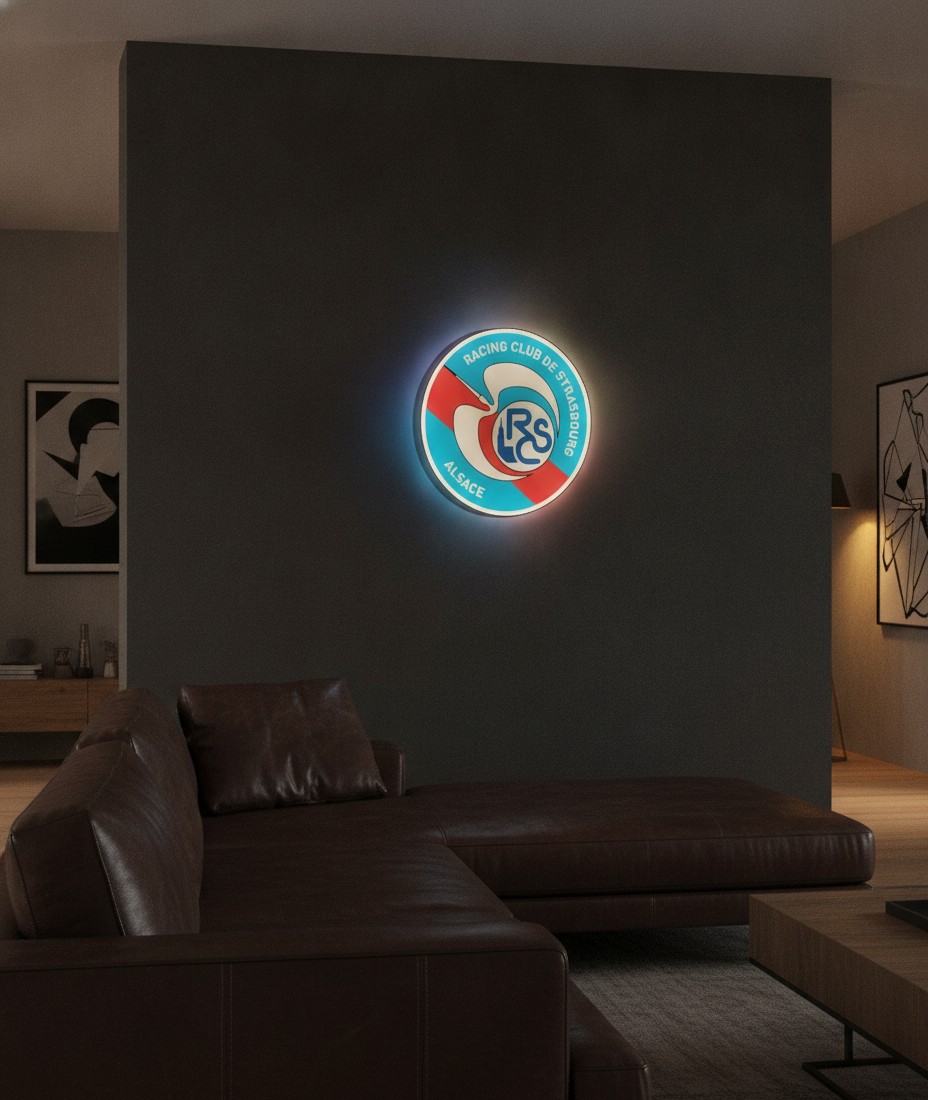 RC Straßburg LED-Leuchtschild Wanddeko Fandeko Geschenk - Mockup