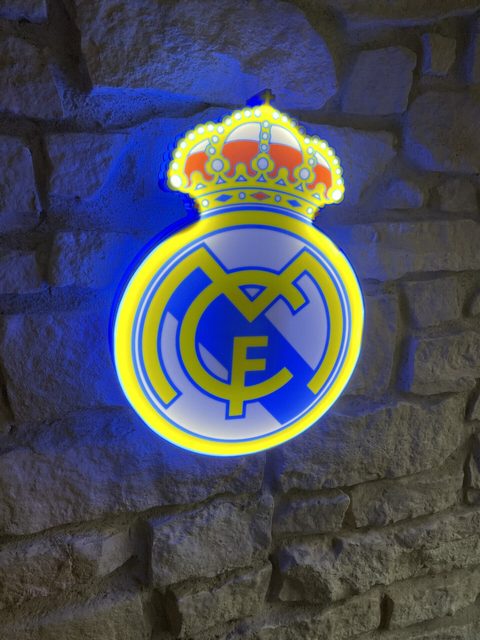 Real Madrid Fanartikel LED-Lampe in XL-Größe