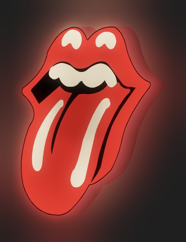 The Rolling Stones LED-Leuchtschild leuchtend