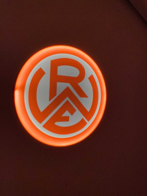 Rot-Weiss Essen LED-Leuchtschild mit 3D-Effekt in verschiedenen Größen