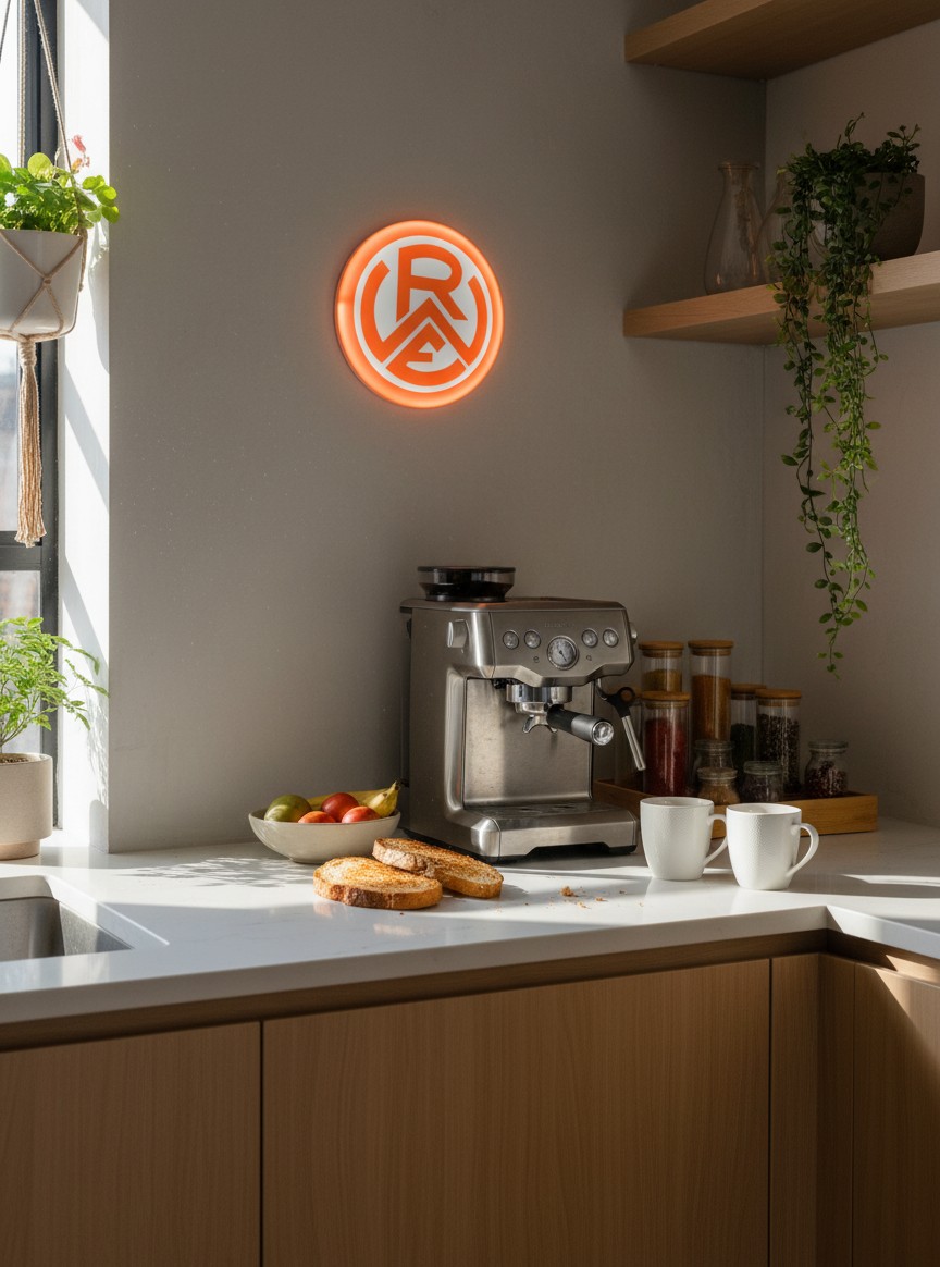 Rot-Weiss Essen LED-Leuchtschild - Mockup