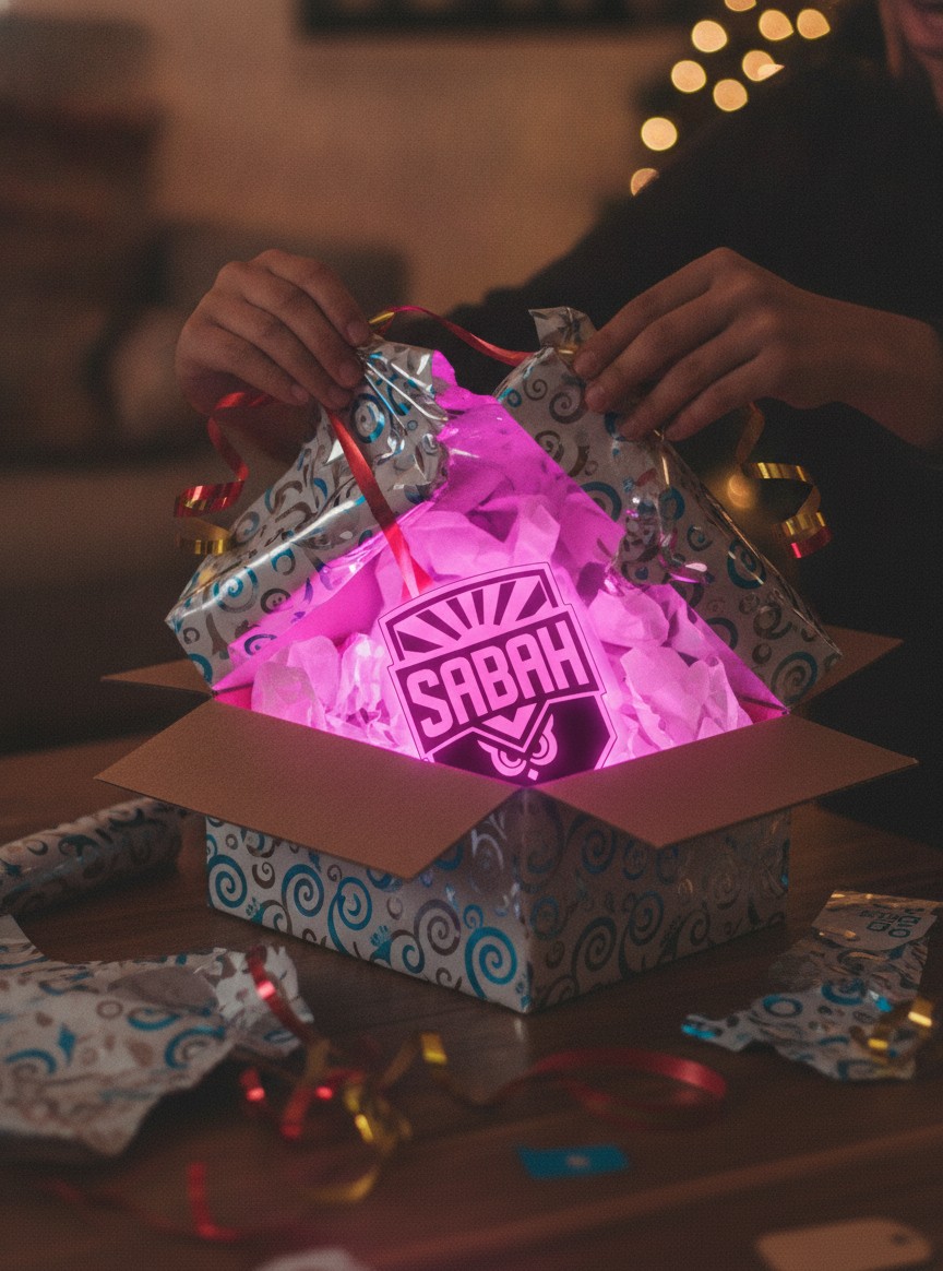 Sabah FK LED-Leuchtschild Wanddeko Fandeko Geschenk - Mockup