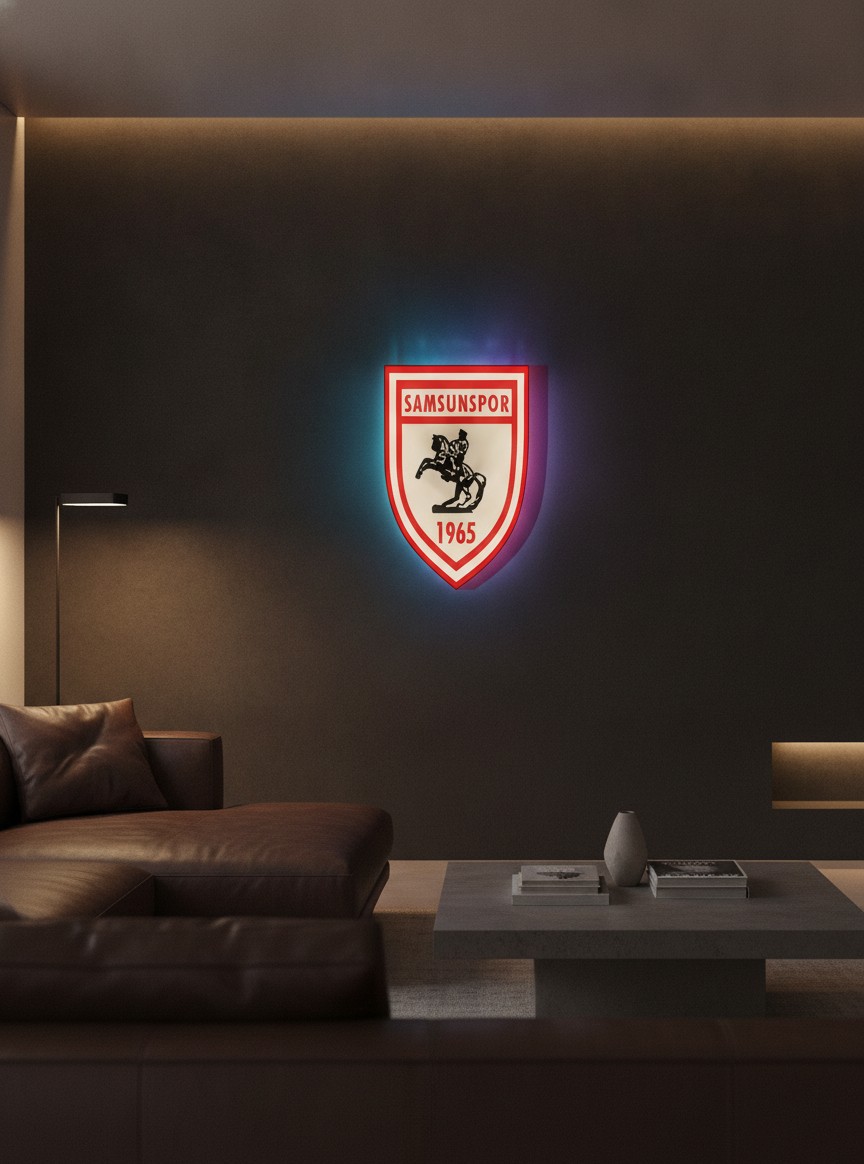 Samsunspor LED-Leuchtschild Wanddeko Fandeko Geschenk - Mockup