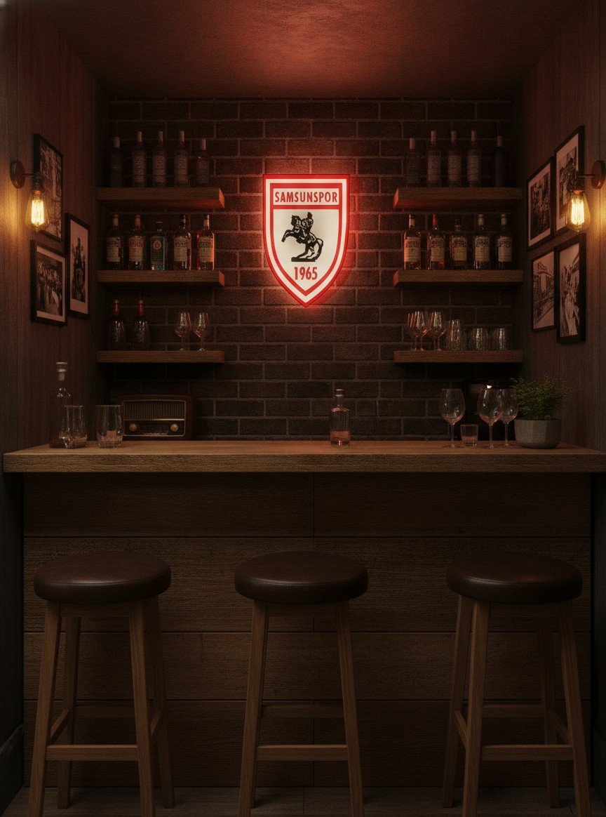 Samsunspor LED-Leuchtschild Wanddeko Fandeko Geschenk - Mockup