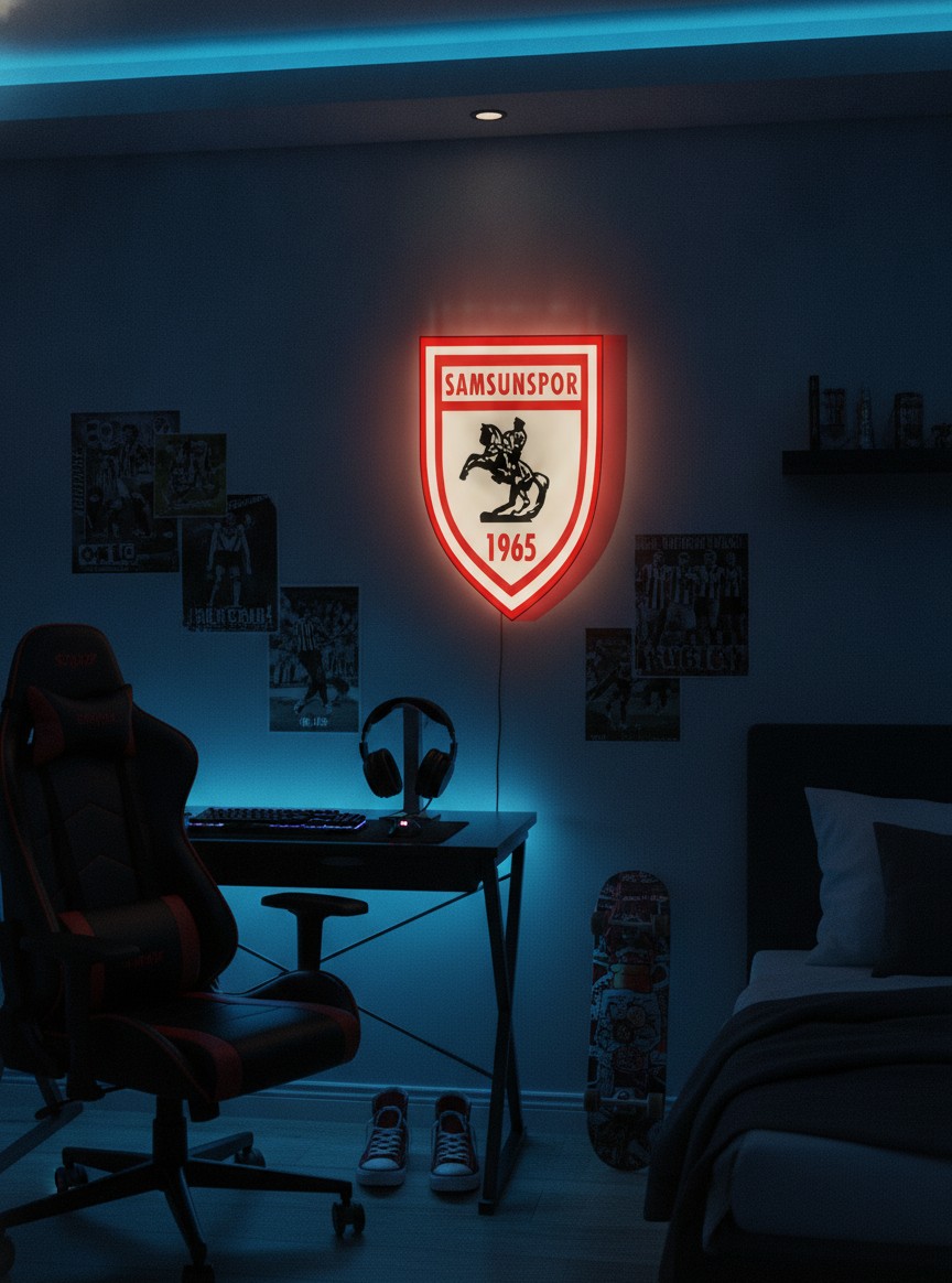Samsunspor LED-Leuchtschild Wanddeko Fandeko Geschenk - Mockup