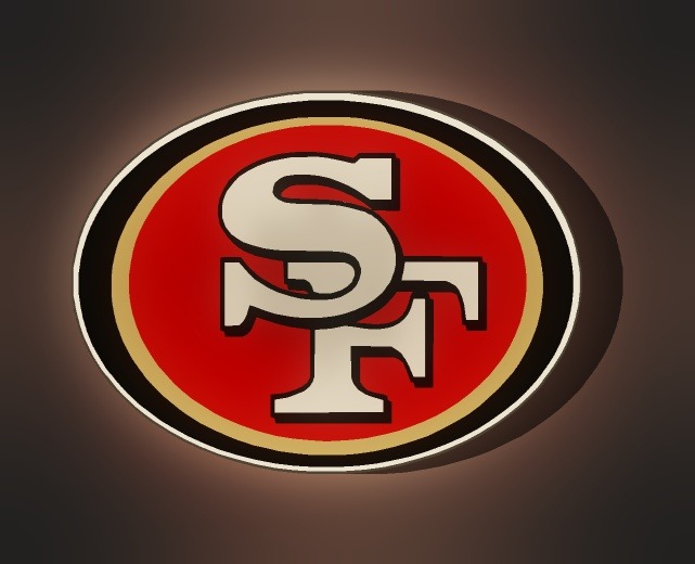 San Francisco 49ers LED-Leuchtschild leuchtend