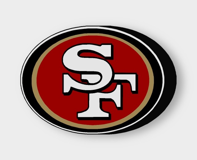 San Francisco 49ers LED-Leuchtschild ausgeschaltet