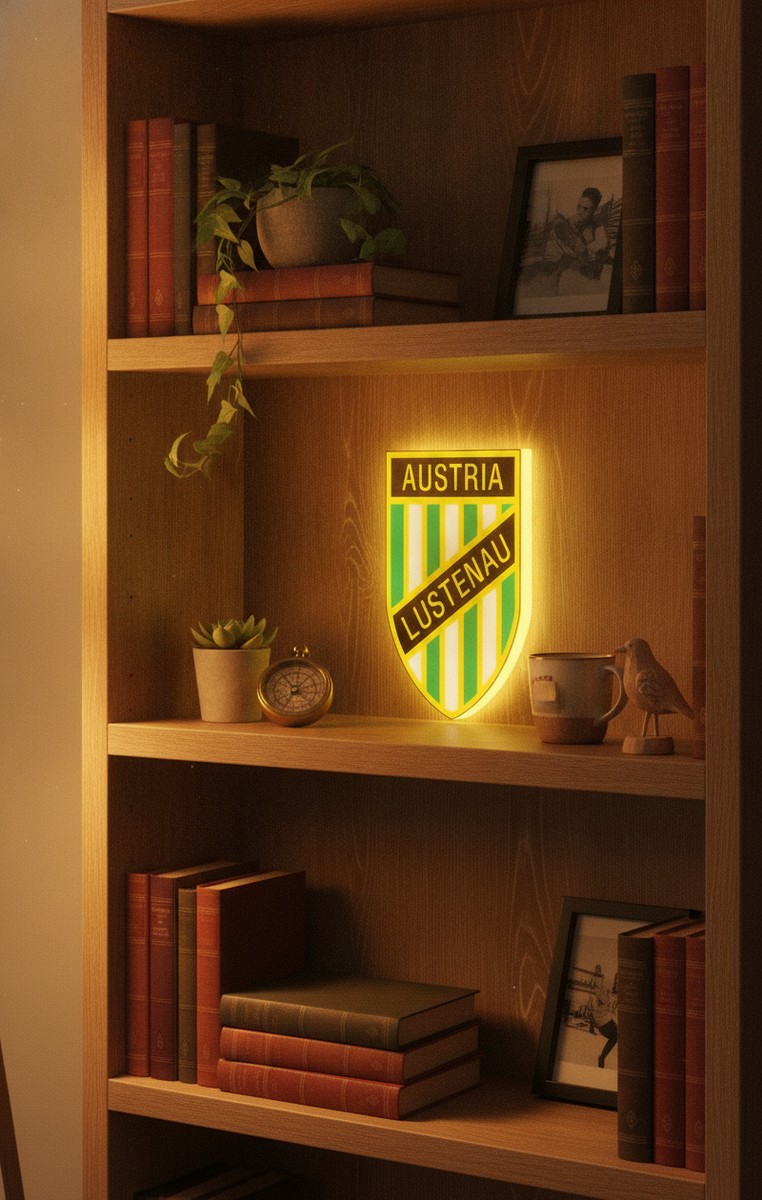 SC Austria Lustenau LED-Leuchtschild Wanddeko Fandeko Geschenk - Mockup