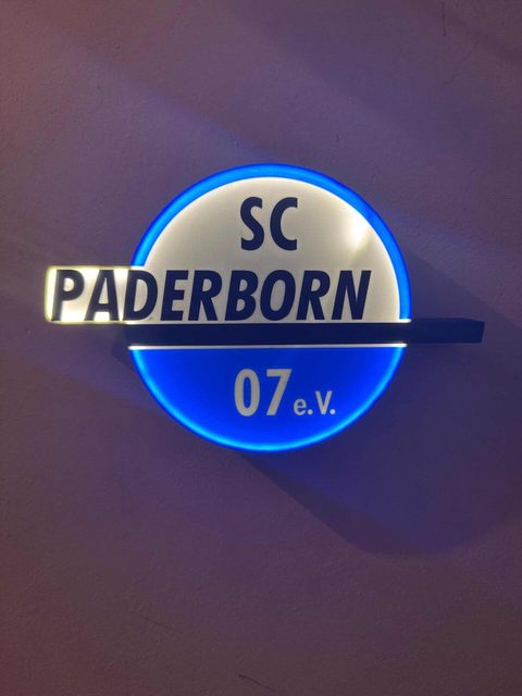 SC Paderborn Fanartikel LED-Lichtschild mit USB-Anschluss