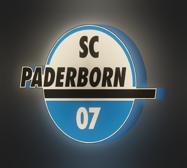 SC Paderborn 07 LED-Leuchtschild leuchtend