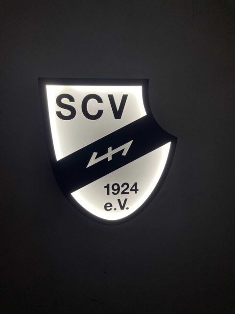 SC Verl LED-Leuchtschild Wanddeko mit 3D-Effekt für Fans