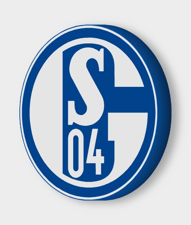 FC Schalke 04 LED-Leuchtschild ausgeschaltet