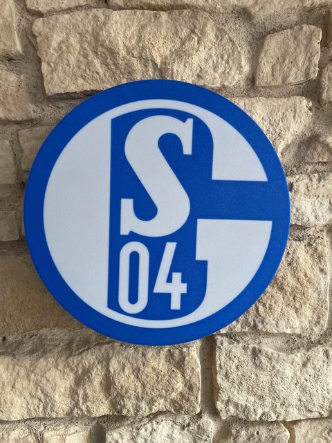 LED Lampe Schalke 04 mit Standfuß