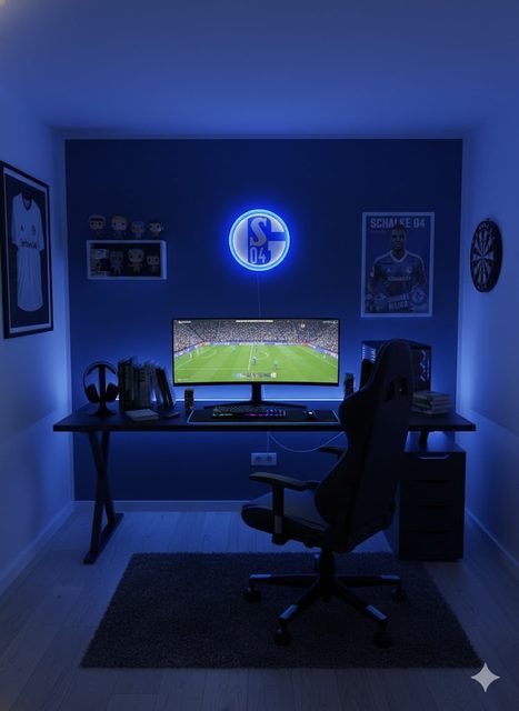 Schalke 04 LED Schild Gaming-Bereich