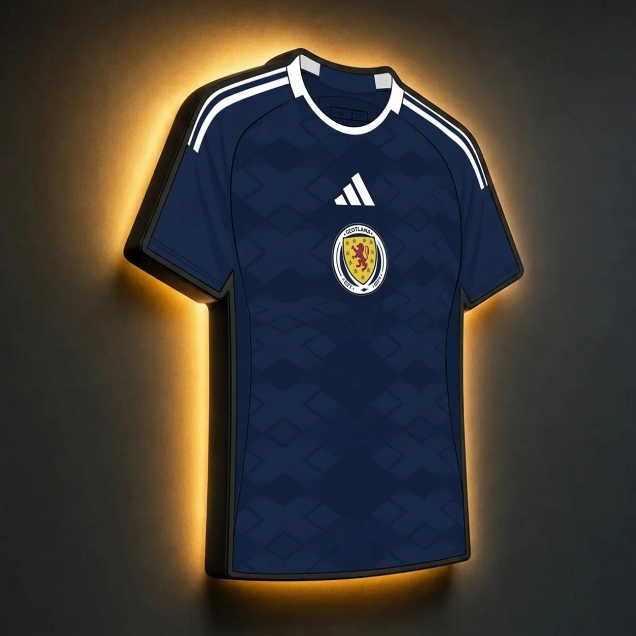 Schottland WM 2026 LED-Trikot-Lampe (personalisiert mit Wunschname + Nummer)