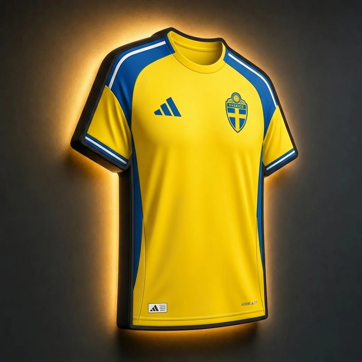 Schweden WM 2026 LED-Trikot-Lampe (personalisiert mit Wunschname + Nummer)