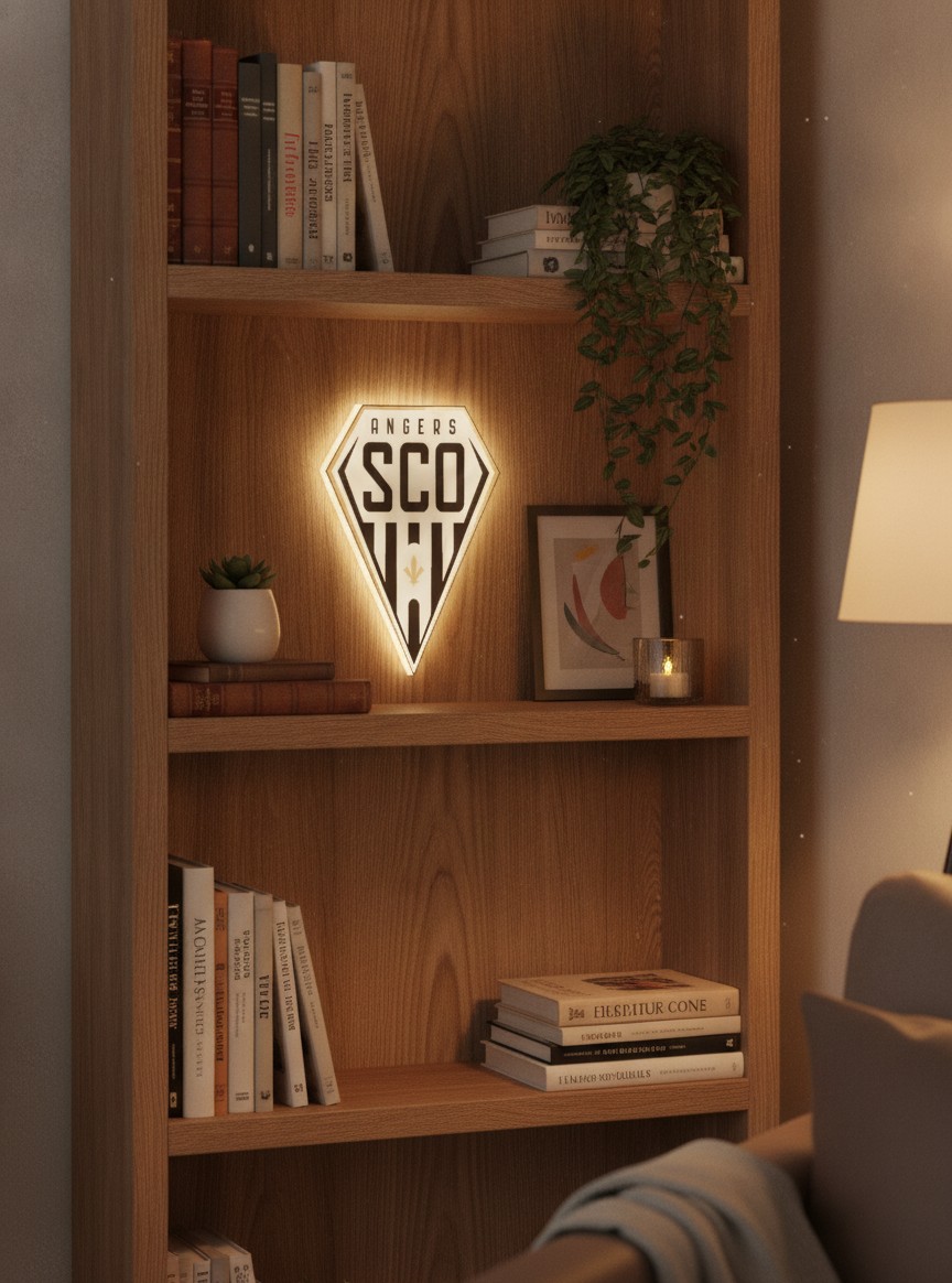 SCO Angers LED-Leuchtschild Wanddeko Fandeko Geschenk - Mockup