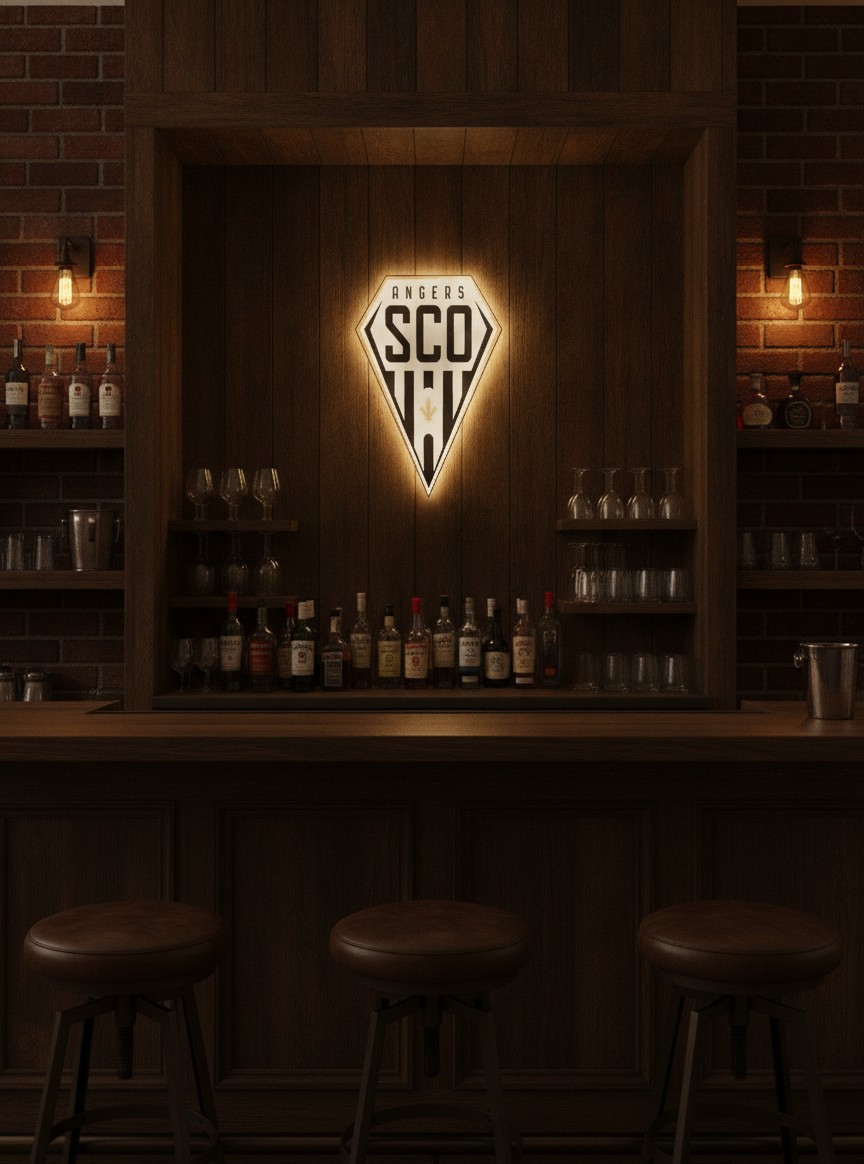 SCO Angers LED-Leuchtschild Wanddeko Fandeko Geschenk - Mockup