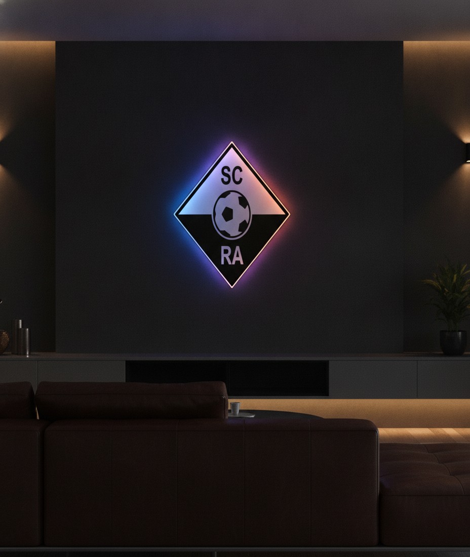 SCR Altach LED-Leuchtschild Wanddeko Fandeko Geschenk - Mockup