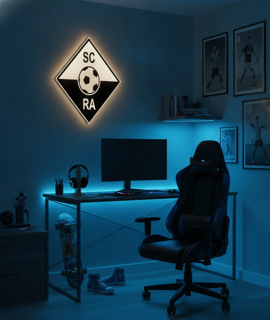 SCR Altach LED-Leuchtschild Wanddeko Fandeko Geschenk - Mockup
